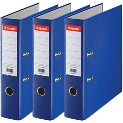 Afbeelding van Esselte Essentials, set van 3 ordners, donkerblauw, rug 75 mm, A4, PP, 624291