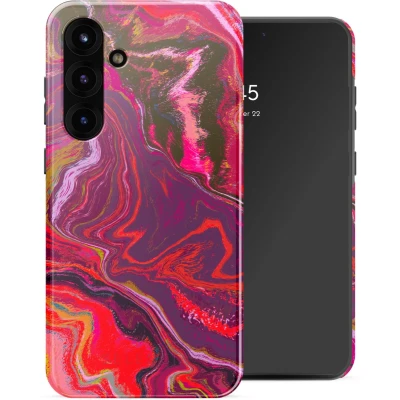Afbeelding van Selencia Hoesje Geschikt voor Samsung Galaxy S25 Plus Vivid Backcover Marble Purple