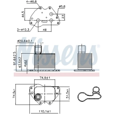 Afbeelding van Nissens Oliekoeler motorolie 90981