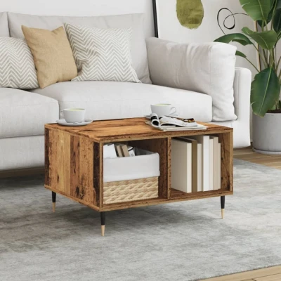 Afbeelding van vidaXL Salontafel 60x50x36,5 cm bewerkt hout oud houtkleurig