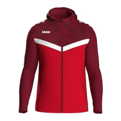 Afbeelding van JAKO Jas met kap Iconic rood/wijnrood L /