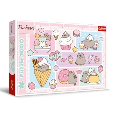 Afbeelding van Trefl Pushee Pusheen Mignon puzzel 1000 stukjes creatieve vrije tijd, voor volwassenen en kinderen vanaf 14 jaar