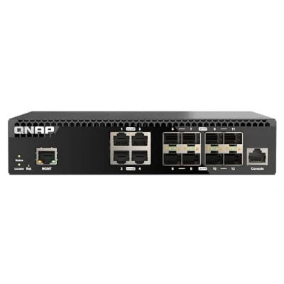 Afbeelding van QNAP QSW M3212R 8S4T (12 Havens), Netwerkschakelaar