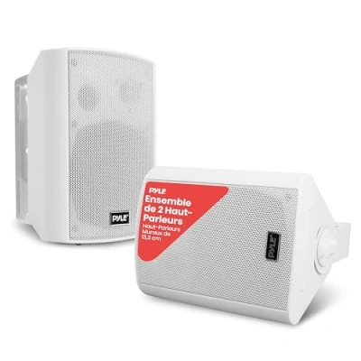 Afbeelding van Pyle PDWR51BTWT waterbestendige Bluetooth luidspreker binnen+buiten 2 Wegs passief+actief Duo plafondsysteem Wit