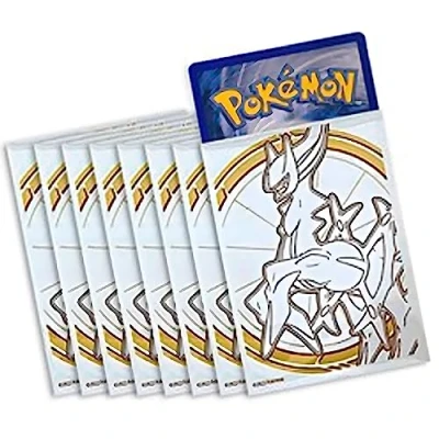Afbeelding van Pokémon kaarthoezen uit de Elite Trainer Box Presenteer je kaarten met promotionele hoezen van ETB dozen, 65 stuks, Arceus White