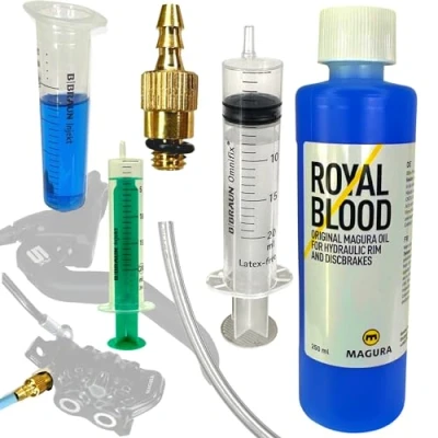 Afbeelding van Magura Royal Blood Minerale Olie 250 ml + Serveerset F26 hydraulische schijfremmen velgremmen ontluchtingsset Mt 2 4 5 6 7 8 HS11 Hs22 HS33