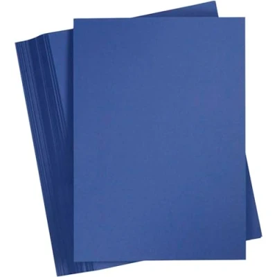 Afbeelding van 100 vellen gekleurd karton A4 210 x 297 mm 180 g nachtblauw