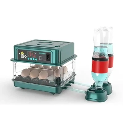 Afbeelding van Volautomatische broedmachine voor 10 36 eieren met automatisch omdraaien van en automatische bevochtiging, incubator vochtigheidsindicator kippen, eenden, ganzen kwartels