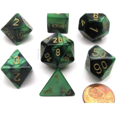 Afbeelding van Gemini Poly 7 Set: Black Green/Gold