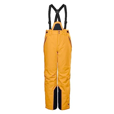 Afbeelding van killtec 37310 000 KSW 79 BYS SKI PNTS Skibroek voor jongens met afneembare slabbetje en sneeuwvanger, donkergeel, 164