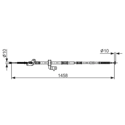 Afbeelding van BOSCH 1 987 482 904 Handremkabel 1458, 1176