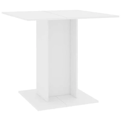 Image de vidaXL Table à manger Blanc 80x80x75 cm bois d&#039;ingénierie800252