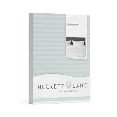 Afbeelding van Dekbedovertrek Uni Stripe Mint Lits jumeaux XL (260 x 200/220 cm) Katoensatijn Blauw Grijs Heckett Lane