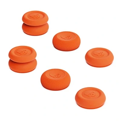Afbeelding van Skull &amp; Co. Skin, CQC and FPS Thumb Grip Set Joystick Cap Analog Stick voor Nintendo Switch Pro Controller PS5/PS4/Slim/Pro Candy Orange, 3 paar (6 stuks)