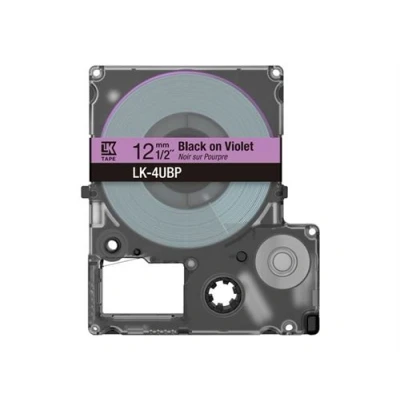 Image de Epson LabelWorks LK 4UBP Noir sur violet Rouleau (1,2 cm x 8 m) 1 cassette(s) boîte de suspension cartouche bande pour LW C410, C610