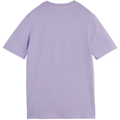 Afbeelding van Scotch &amp; Soda Seasonal CORE Regular FIT LOGO Tshirt basic, Heren, Maat: XXL, Bright lavender