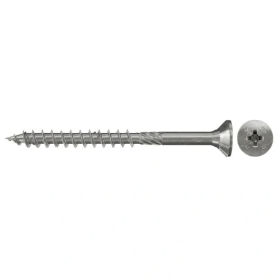 Afbeelding van Fischer spaanplaatschroef 4x35mm platkop RVS A2 voldraad PZD 2 657171 (Per 300 stuks)