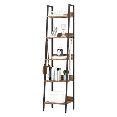 Afbeelding van Rootz Stijlvolle Industriële Stellingkast Boekenkast Opbergrek Displaystandaard Organizer Plank Zwart 40x170x36 cm