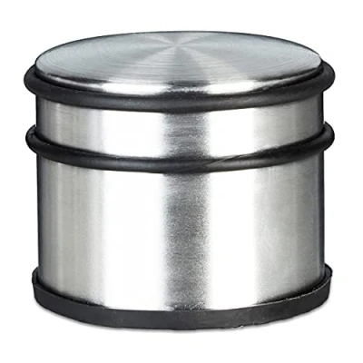 Afbeelding van Relaxdays 6x deurstopper 1 kg XL deurvastzetter deurbuffer deurstop verchroomd