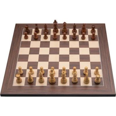Afbeelding van Schaakset walnoot/esdoorn ingelegd 40 x cm