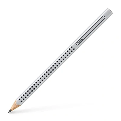 Image de FABER CASTELL Crayon Jumbo GRIP argent, dans un carquois