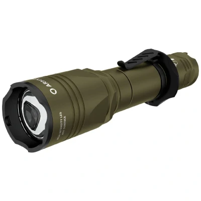 Afbeelding van ArmyTek Dobermann Pro Magnet USB Olive Warm Zaklamp werkt op een accu LED Met handlus, holster 1400 lm 164 g