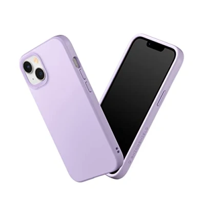 Afbeelding van RHINOSHIELD Hoesje compatibel met [iPhone 14/13] SolidSuit dunne hoes schokabsorberende technologie en premium matte afwerking lila paars