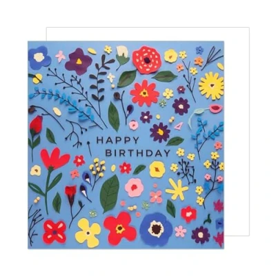 Afbeelding van Edition Seidel GQ375 SW025 Hoogwaardige vierkante verjaardagskaart met envelop voor mannen, vrouwen, vriendin, moeder, bloemen