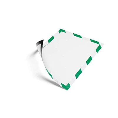 Afbeelding van Durable Duraframe Security waarschuwingsborden, zelfklevend, tweekleurig, groen/wit, 2 stuks