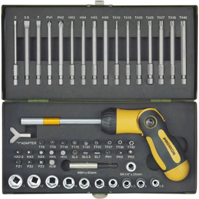 Afbeelding van Proxxon Industrial 23104 Bitset 54 delig Binnen zesrond (TX), Inbus, Plat, Kruiskop Pozidriv, Phillips