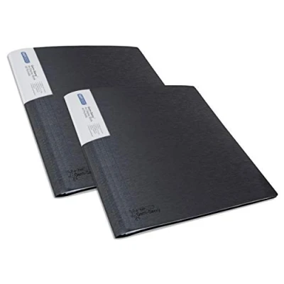 Afbeelding van Rapesco 1644 Germ Savvy antibacterieel, documentenbescherming A4 met 40 hoesjes, zwart, 2 documentenbeschermers