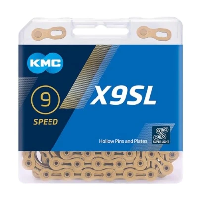 Afbeelding van KMC X9SL Ketting Ti N Goud 114L
