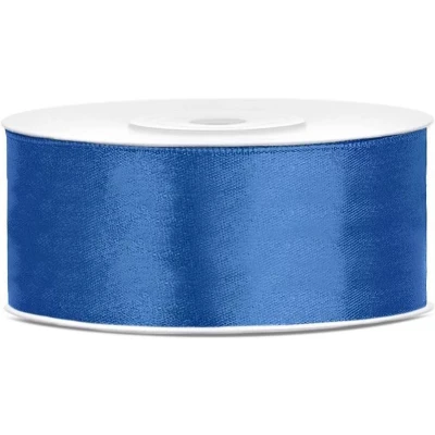 Afbeelding van Satijn Lint Blauw 25mm 25m