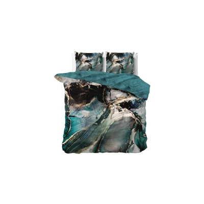 Afbeelding van Dekbedovertrek Lits Jumeaux 240x200 Sleeptime Satijn Blauw