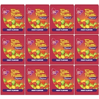 Afbeelding van Red Band Tutti Frutti Original Fruit Flavour 12 verpakkingen [12 x 15 g] fruitgum