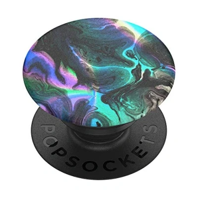 Afbeelding van PopSockets PopGrip houder en handgreep voor smartphone tablet met verwisselbare top olie agaat