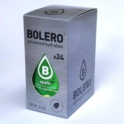 Afbeelding van Bolero Drank, 24 zakjes van 3 g fruitsticks in oplosbaar poeder, bereiding voor verse drank aquatisch product, 72 gezoet met stevia, appel