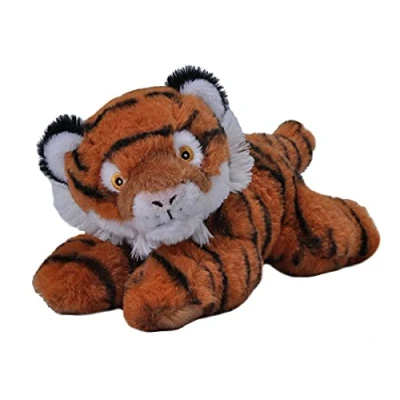Afbeelding van Pluche knuffel dieren Eco kins tijger van 25 cm. Wildlife speelgoed knuffelbeesten Cadeau voor kind/jongens/meisjes