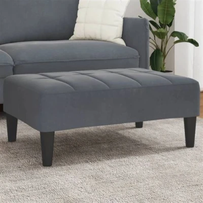 Image de vidaXL Repose pied gris foncé 77x55x31 cm velours4007385