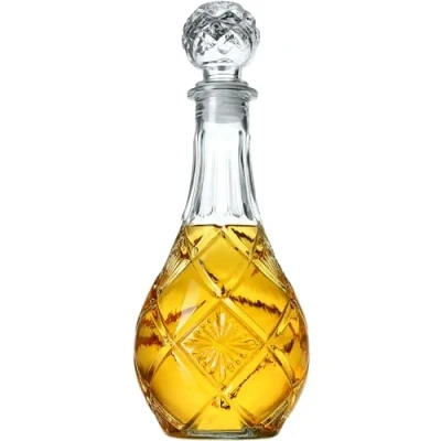 Afbeelding van KADAX Stijlvolle whiskykaraf voor heren, klassieke wijnkaraf met uniek design, whiskyfles als cadeau (0,8 l 1 stuk)