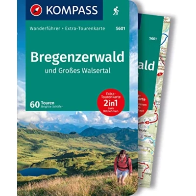 Afbeelding van KOMPASS Wanderführer Bregenzerwald und Großes Walsertal, 60 Touren mit Extra Tourenkarte