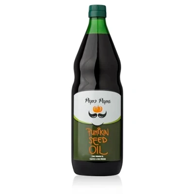 Image de Pepo Papa Huile de pépins courge 100% pure, issue la première pression selon méthode traditionnelle Végétalien (1 Litre)