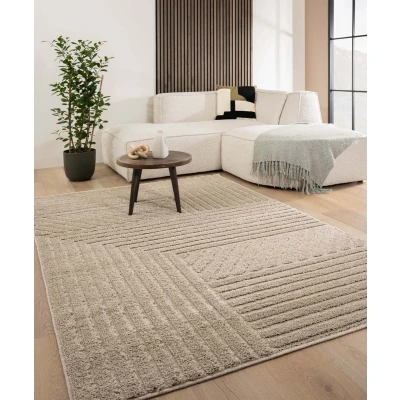 Afbeelding van Scandinavisch Vloerkleed Arc Edge Beige 80x150 Cm