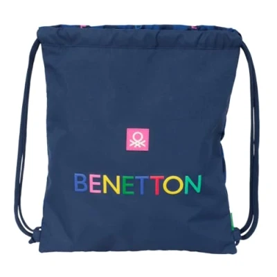 Afbeelding van Rugtas met Koordjes Benetton Damero Marineblauw 35 x 40 1 cm
