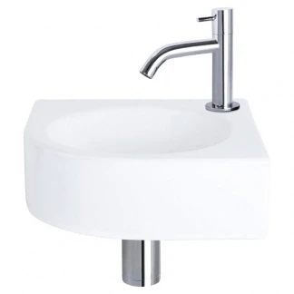 Afbeelding van Fonteinset Differnz Cleo (Rond, Keramiek, Chroom)