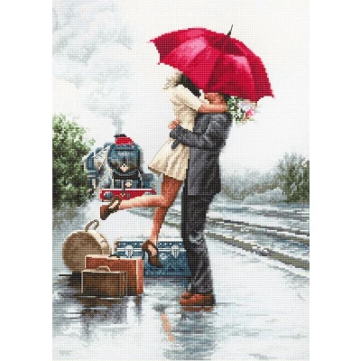 Afbeelding van Luca s borduurpakket Couple on Train Station om te borduren b2369