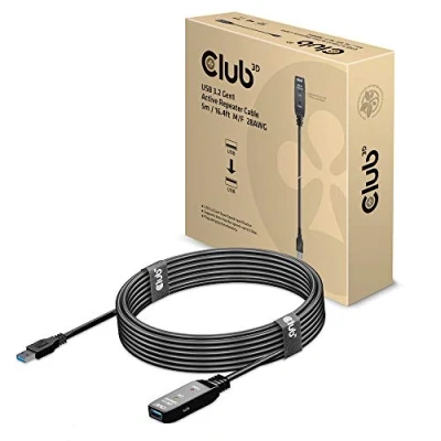 Afbeelding van club3D USB kabel 3.2 Gen1 (USB 3.0 / 3.1 Gen1) 5.00 m Zwart CAC 1404