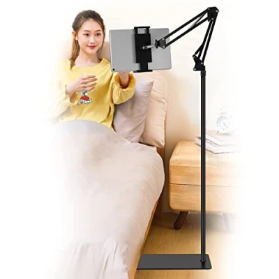 Afbeelding van SAMHOUSING Universele verstelbare tabletstandaard, 360 graden draaibaar, van metaal, telefoonhouder voor iPad/iPhoneX/iPad Pro of andere schermapparaten 4,7 tot 12,9 inch (zwart)