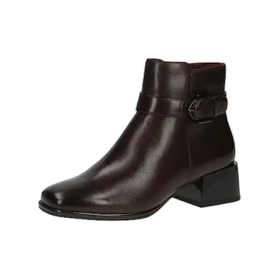 Afbeelding van Caprice Korte laarzen Dk brown nappa, Dames, Maat: 39, nappa Leer