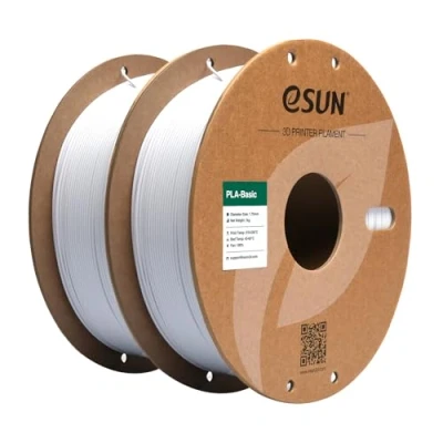 Afbeelding van eSUN EPLA filament 1,75 mm, hoge snelheid, nauwkeurigheid +/ 0,05 1 kg per spoel, 2 spoelen voor 3D printers, koud wit en koudwit